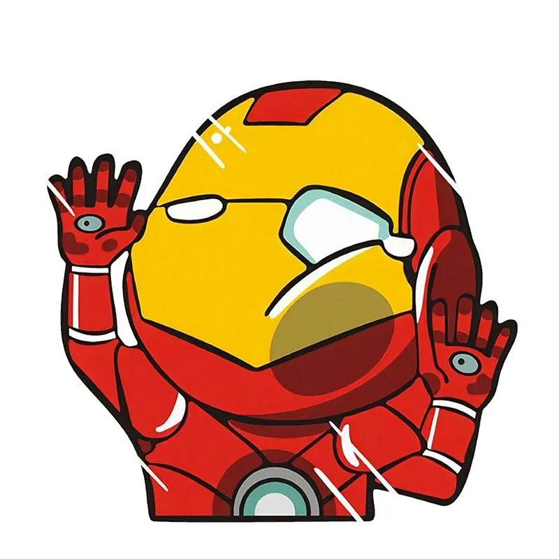 13cm x 12.1 cm Iron Man Super Varonis Hit Logu Decal Auto Uzlīmes, Klēpjdators Bufera Ķivere Auto Uzlīmes Auto Stils 0