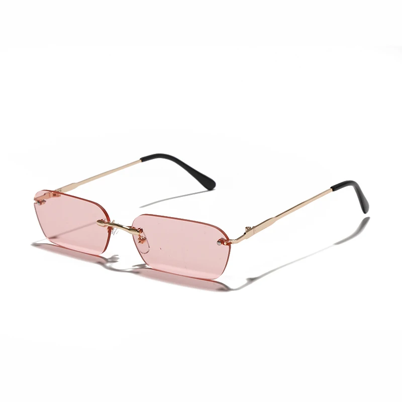 Bez apmales Taisnstūrī, Saulesbrilles Sieviešu UV400 Braukšanas Saules Brilles Vīriešu Skaidru Krāsu Vasaras Laukumā Maza Izmēra gafas de sol para zvejas 0