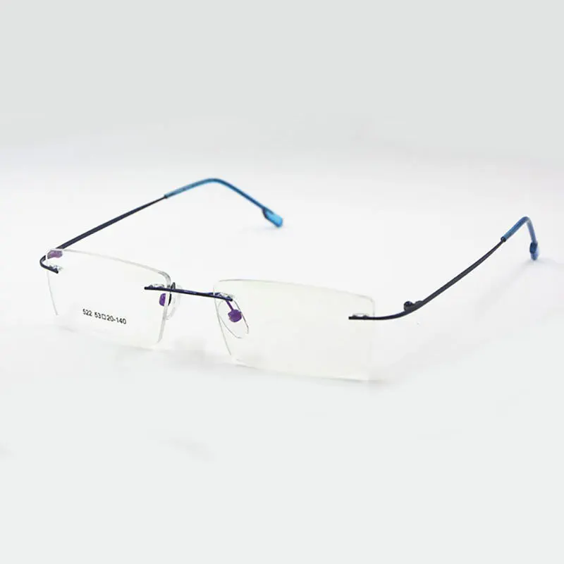 Titāna Atmiņas Elastīgu bez apmales Rāmja Brilles Optiskās Recepšu Brilles, Briļļu Sieviešu un Vīriešu Rāmja Forma Customed 1