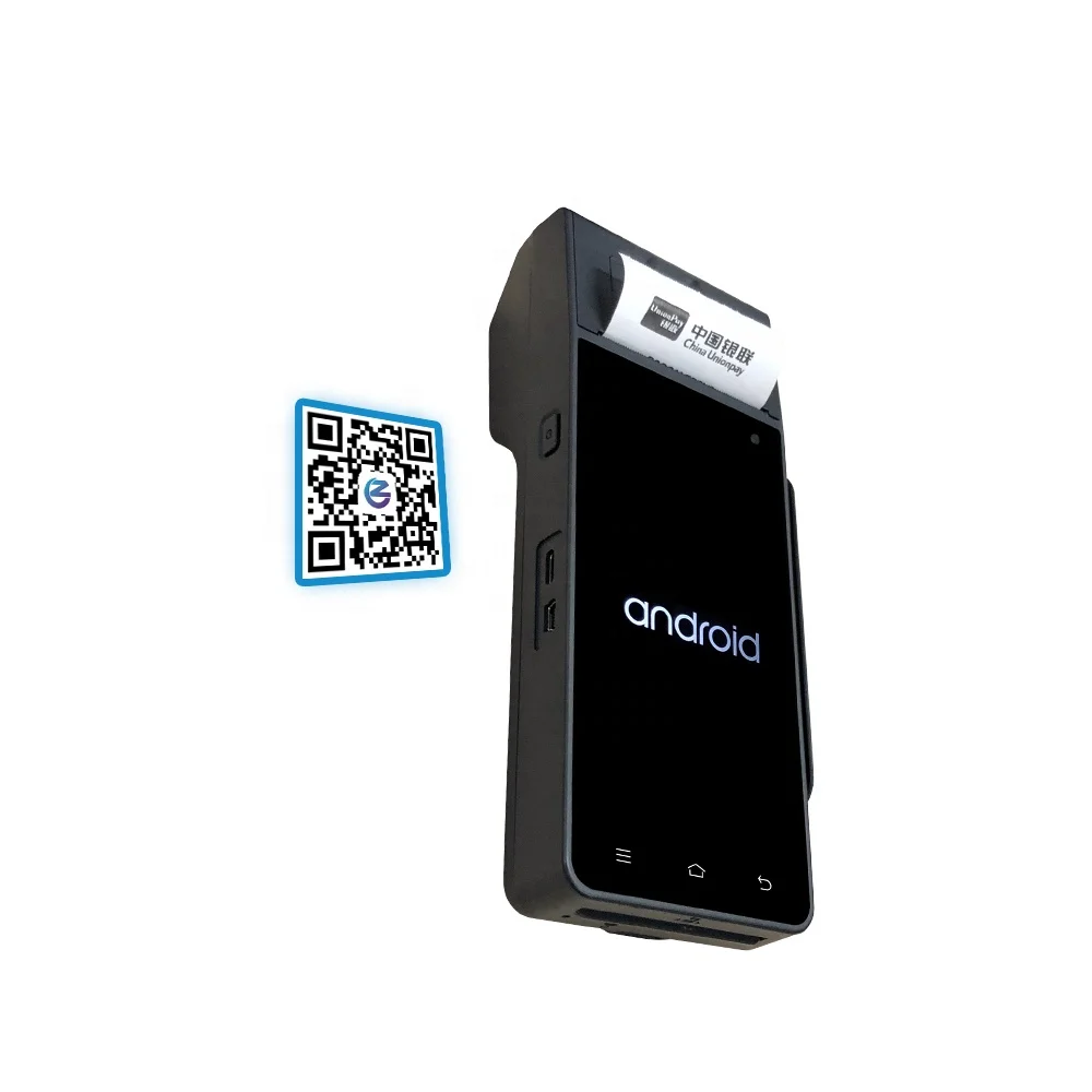 Rokas mobilais pos termināls ar NFC lasītājs funkciju atbalsta Apple Jāmaksā, nodrošina sdk, android pda mašīna ar printeri Z90 1
