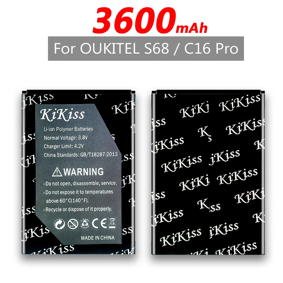 3600mAh KiKiss Rezerves Akumulatoru OUKITEL S68 / C16 Pro C16Pro S68Pro Akumulatora Batterij +Sliežu Kods 1