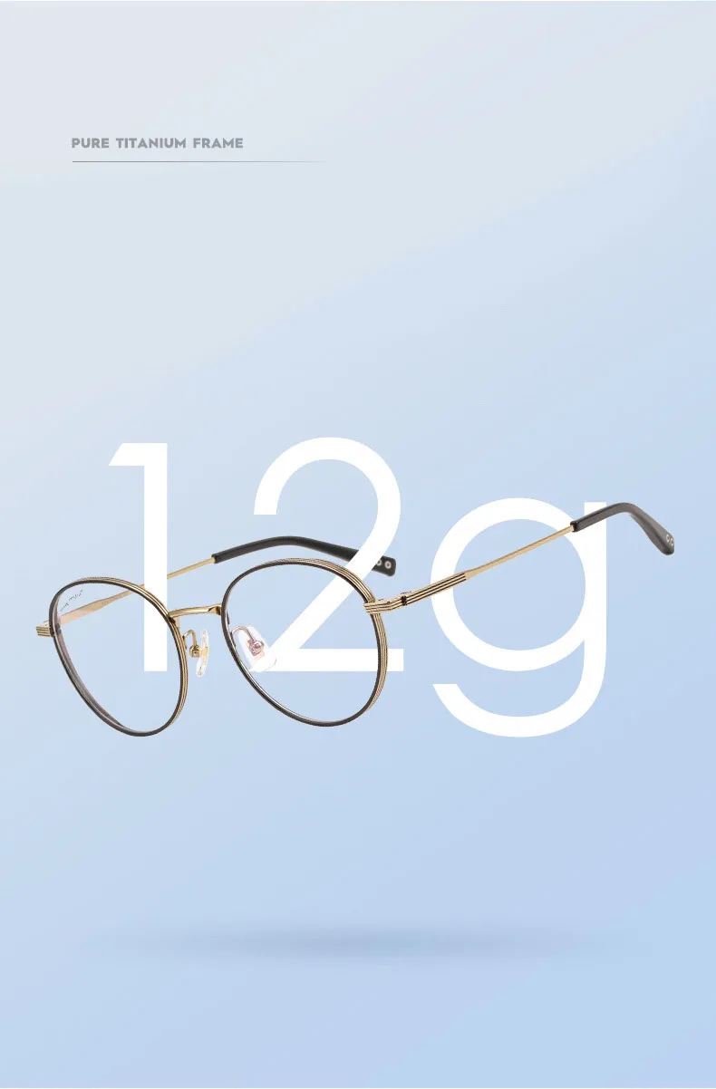 12 g Tīra Titāna Rāmi Ovālas Brilles Vīriešu Modes Brilles Rāmis Sievietēm vieglas Brilles 1
