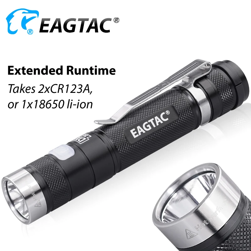 EAGTAC DX30LC2 XPL HI Ilgi Mest 1160 Lm Taktiskās LED Lukturīti Medību 18650 Akumulatoru Strobe SOS 2