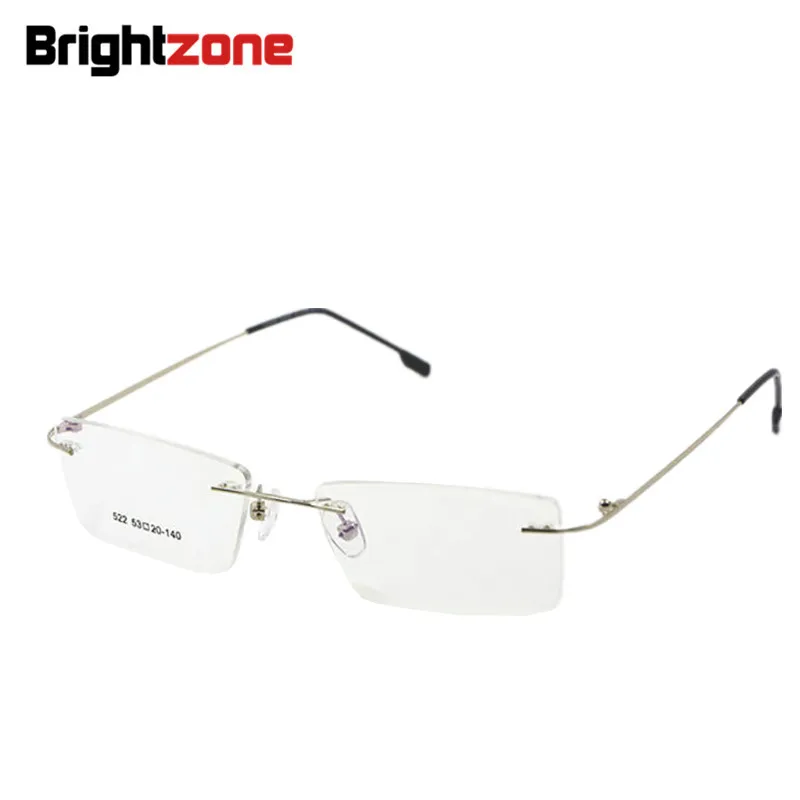 Titāna Atmiņas Elastīgu bez apmales Rāmja Brilles Optiskās Recepšu Brilles, Briļļu Sieviešu un Vīriešu Rāmja Forma Customed 2