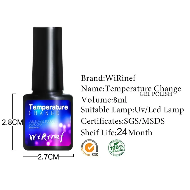 1@# Gradientu, Krāsu 8ml Gel Polish Gela Nagu lakošana ar UV LED Nail Art Daļēji Pastāvīgu Hybrid Gel Nagu Manikīrs Samērcē Off Top 2