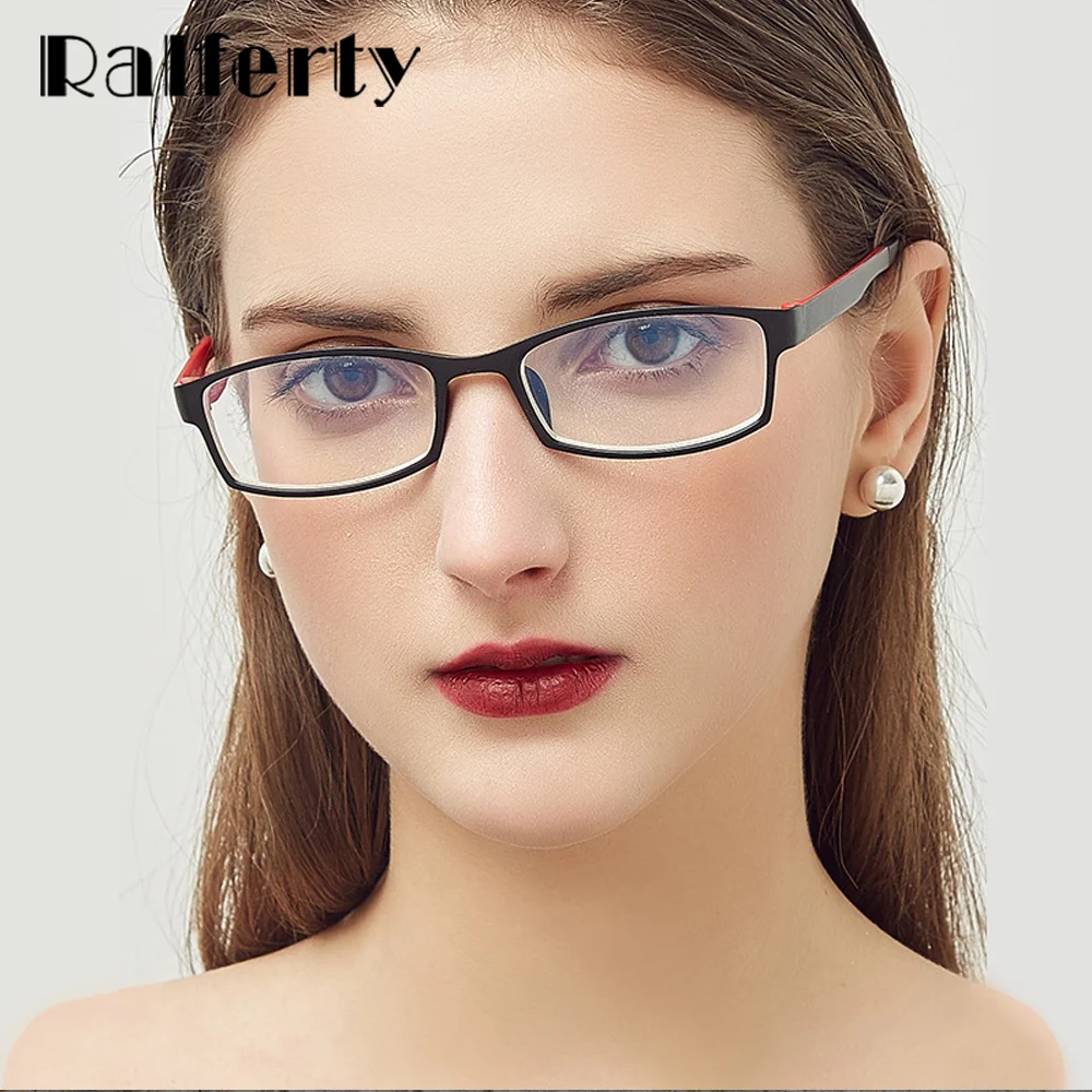 Ralferty Vīriešu Brilles Redzes TR90 Taisnstūra Sieviešu Pakāpes Briļļu Rāmis Tuvredzība Lēcas ar Mīnus Dioptriju oculos -1 -2 -3 -4 2