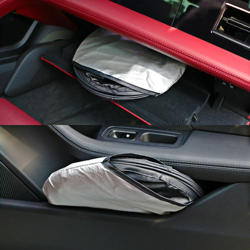 Automašīnas Vējstikla Saulessargi Saulessargs Vāks Ford Fusion Fiesta Mustang Malas Aizbēgt Explorer Ghia Auto Saules Ēnā Anti UV Atstarotājs 3
