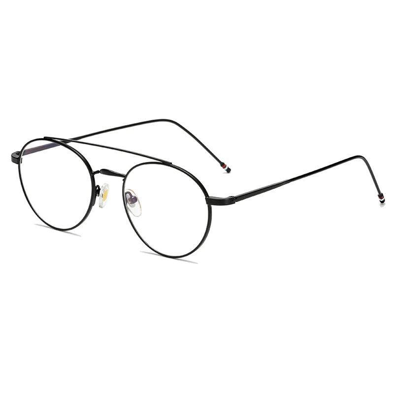 Seemfly Ultravieglajiem Apaļā Rāmja Brilles Rāmis Sievietēm Un Vīriešiem Retro Metāla Rāmis Optiskās Brilles Brilles Plakans Spogulis Personības 3
