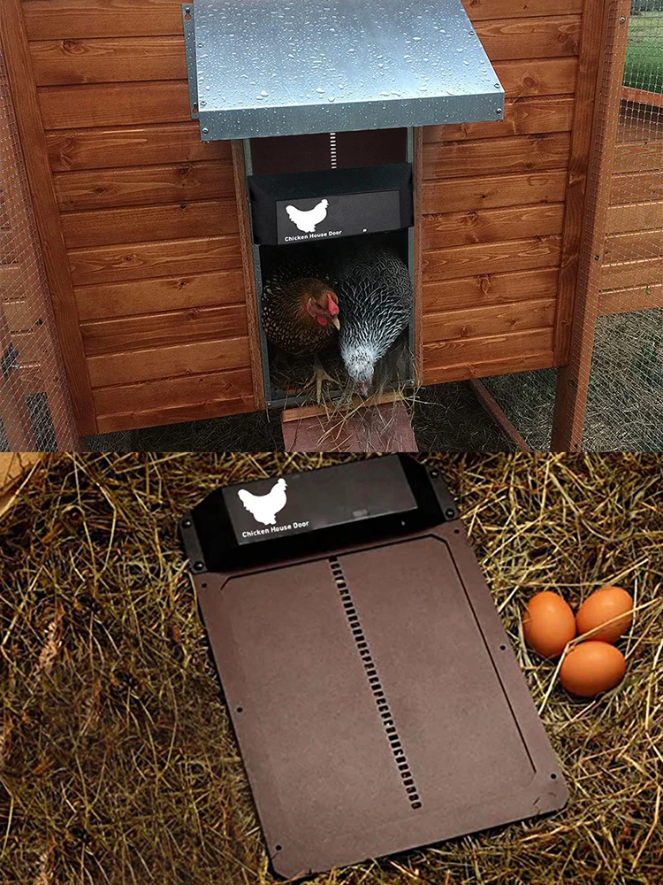 Automātiskā Chicken Coop, Durvju Gaismas jutīga Indukcijas Vistas Durvju Praktiski Nazis Lauksaimniecības Vaislas Vistas Mājdzīvnieki Suņu Būriem, Durvis 3