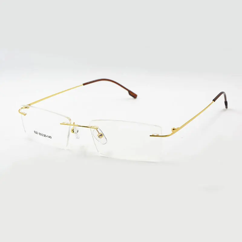 Titāna Atmiņas Elastīgu bez apmales Rāmja Brilles Optiskās Recepšu Brilles, Briļļu Sieviešu un Vīriešu Rāmja Forma Customed 3
