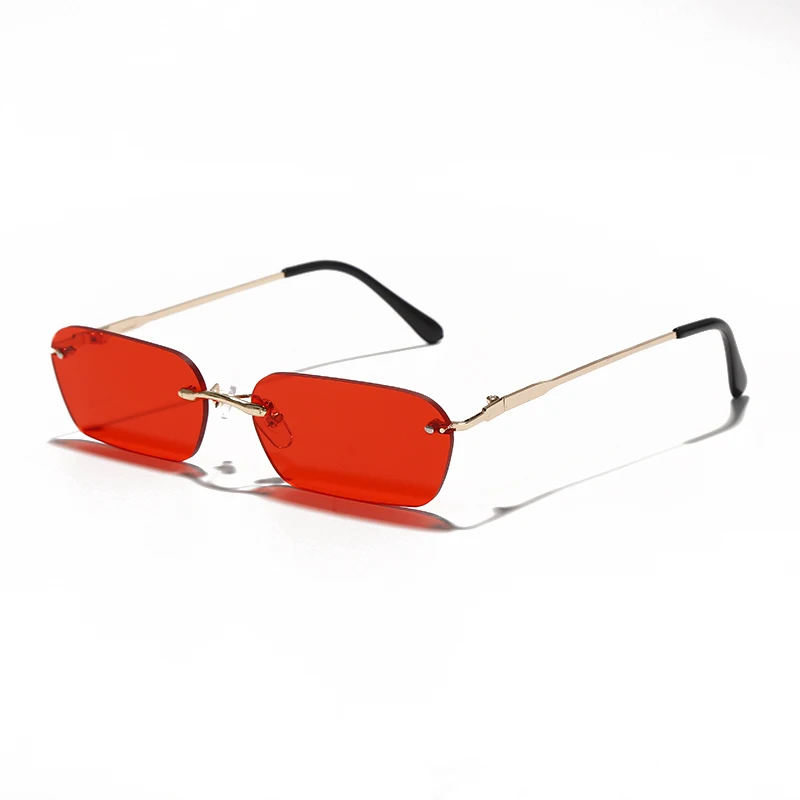 Bez apmales Taisnstūrī, Saulesbrilles Sieviešu UV400 Braukšanas Saules Brilles Vīriešu Skaidru Krāsu Vasaras Laukumā Maza Izmēra gafas de sol para zvejas 3