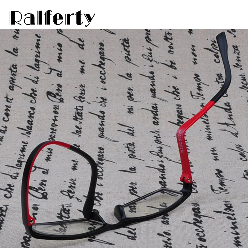 Ralferty Vīriešu Brilles Redzes TR90 Taisnstūra Sieviešu Pakāpes Briļļu Rāmis Tuvredzība Lēcas ar Mīnus Dioptriju oculos -1 -2 -3 -4 3