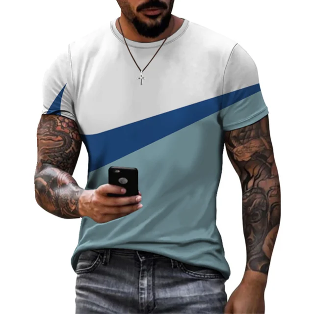 Žilbinošas jaunu vasaras sporta stila dizaina modeļus izšūšanas iespiesti īsām piedurknēm topi vienkāršu gadījuma elpojošs T-kreklu apdruka vīriešu apģērbs 4