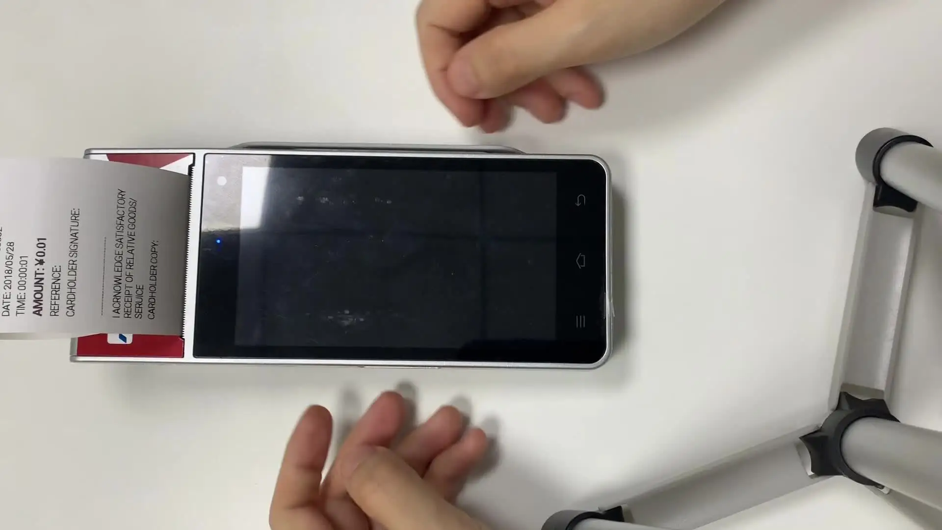 Rokas mobilais pos termināls ar NFC lasītājs funkciju atbalsta Apple Jāmaksā, nodrošina sdk, android pda mašīna ar printeri Z90 4