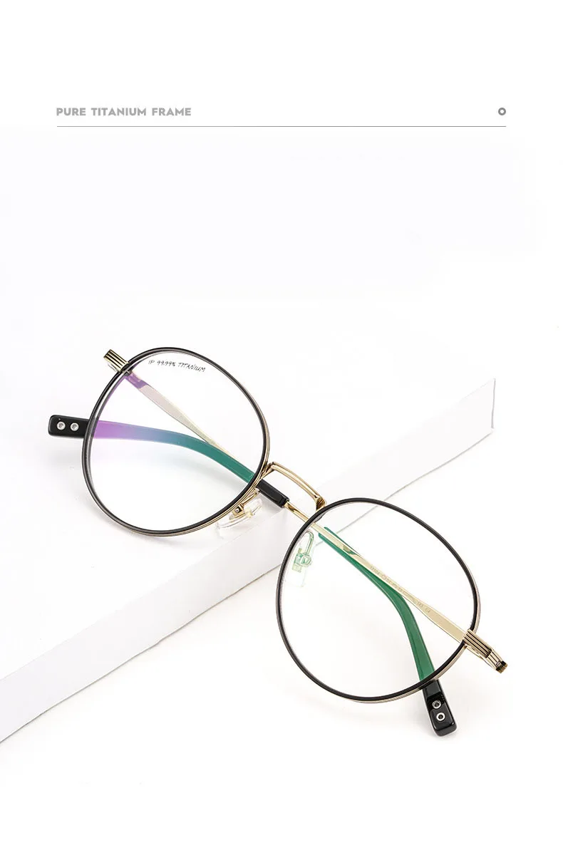 12 g Tīra Titāna Rāmi Ovālas Brilles Vīriešu Modes Brilles Rāmis Sievietēm vieglas Brilles 4