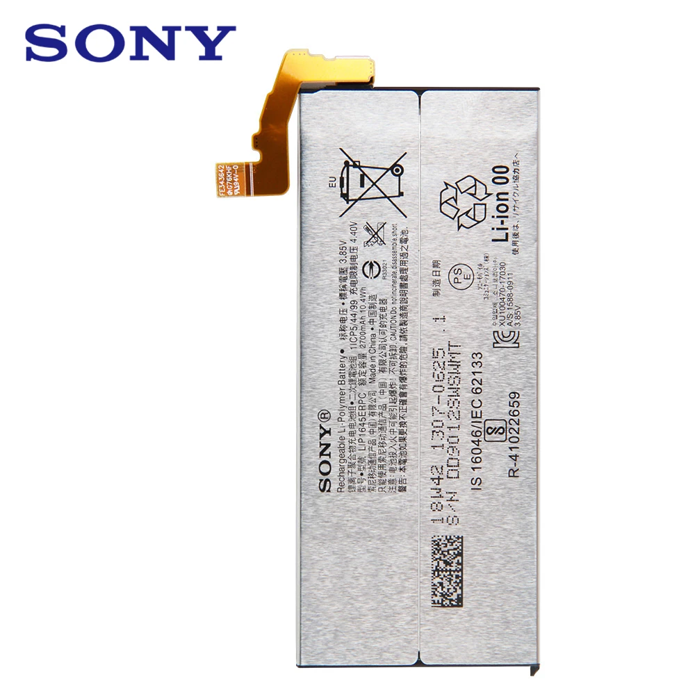 Oriģinālā Rezerves Sony Akumulators SONY Xperia XZ1 G8342 LIP1645ERPC Autentisks Tālruņa Akumulatora 2700mAh 4