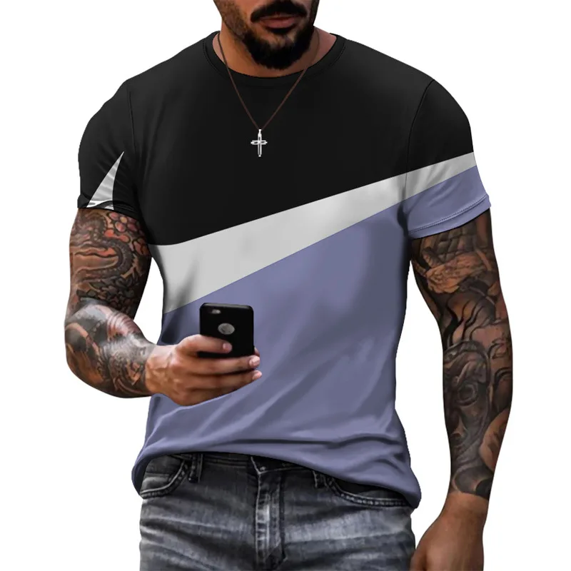 Žilbinošas jaunu vasaras sporta stila dizaina modeļus izšūšanas iespiesti īsām piedurknēm topi vienkāršu gadījuma elpojošs T-kreklu apdruka vīriešu apģērbs 5