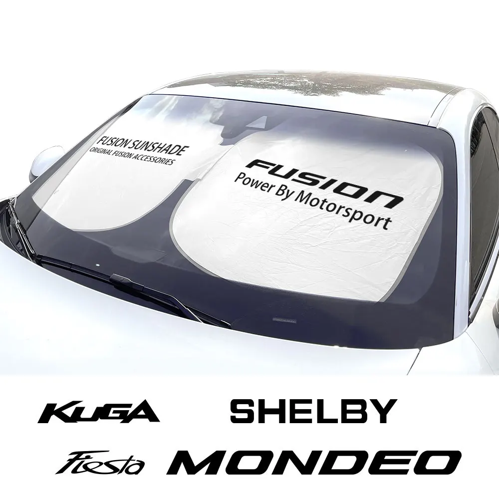 Automašīnas Vējstikla Saulessargi Saulessargs Vāks Ford Fusion Fiesta Mustang Malas Aizbēgt Explorer Ghia Auto Saules Ēnā Anti UV Atstarotājs 5