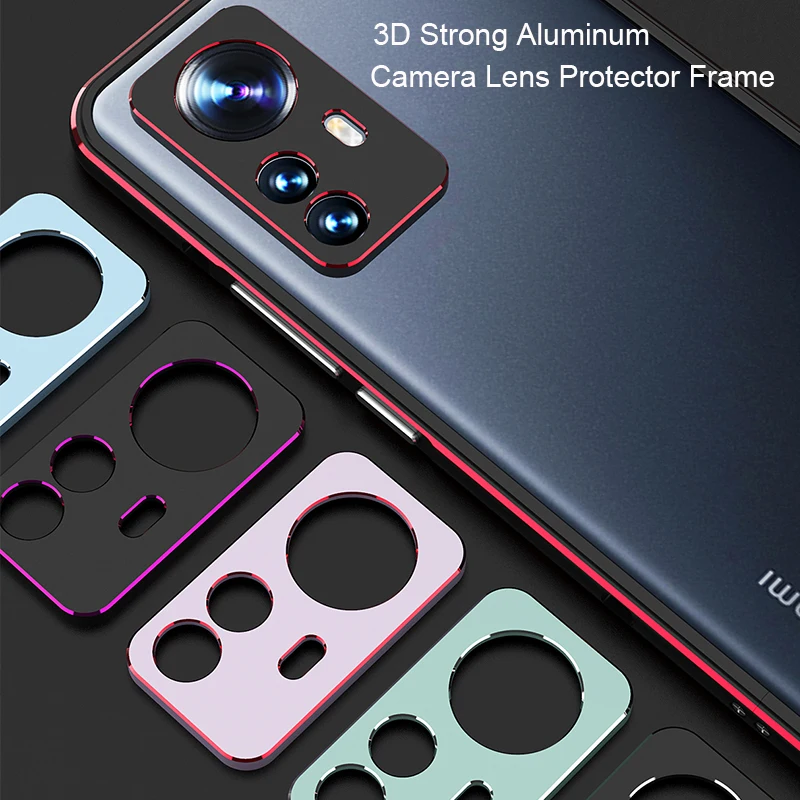 Triecienizturīgs Metāla Buferi Phone Gadījumā Xiaomi 12 12 Pro 3D Spēcīgs Alumīnija Rāmis Kameras Objektīva seguma, Lai Xiaomi 12X 5