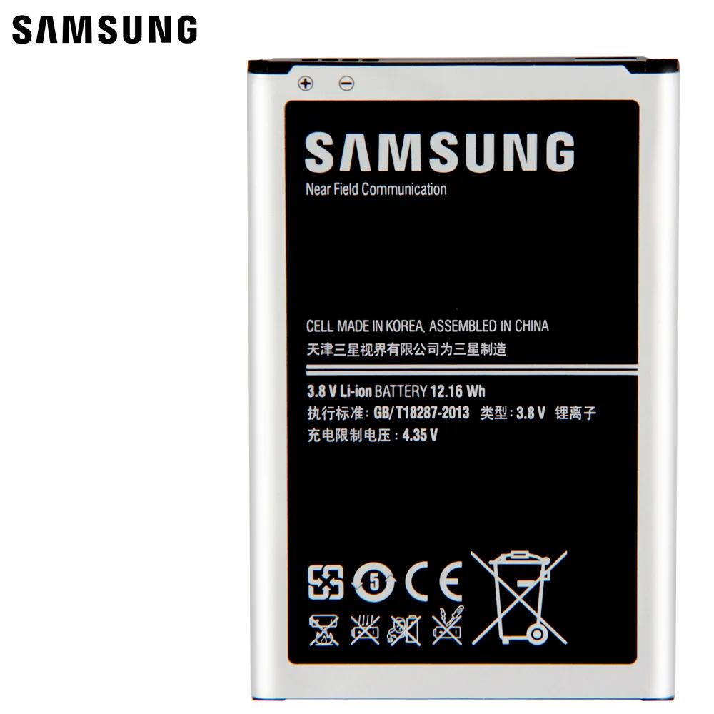 Samsung Oriģinālā Rezerves Akumulatoru B800BC B800BE Par GALAXY NOTE 3 N900 N9009 N9008 N9006 N9005 N9002 Note3 ar NFC 3200mAh 5