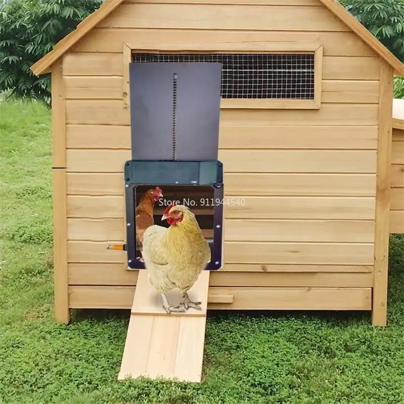 Gaismas Sensors Automātiski Chicken Coop, Durvju Gaismas Jutīga Smart Plastmasas Suns Pet Mājas Durvīm Ūdensizturīgs Lauksaimniecības Dzīvnieku Aksesuāri 5