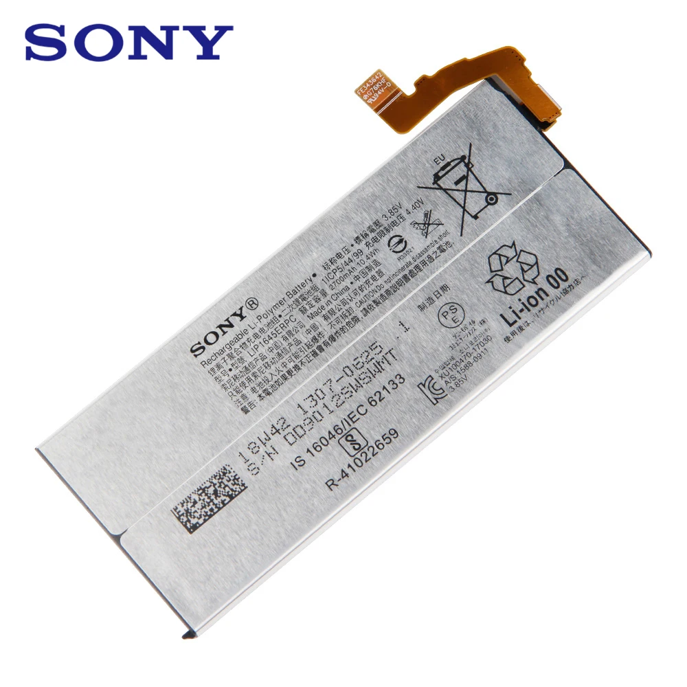 Oriģinālā Rezerves Sony Akumulators SONY Xperia XZ1 G8342 LIP1645ERPC Autentisks Tālruņa Akumulatora 2700mAh 5