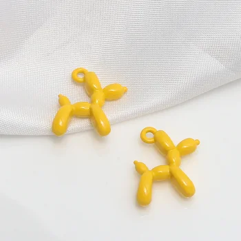 Cinka Sakausējums, Aerosola Krāsa Zelta 3D Balonu Suns Dzīvnieku Piekariņi Kulons 10pcs/daudz DIY Rotaslietu izgatavošana Atrast Piederumi