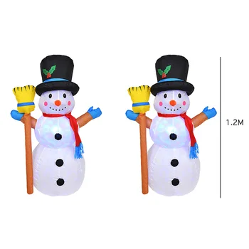 1.2 Metri Piepūšamās Sniegavīrs Lelle Ziemassvētku Rotājumi Mājās Āra Vainags Pagalmā Prop LED Gaismas Rotaļlietas, Rotas