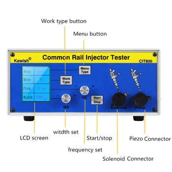 Jaunākās uzlabot liels LCD CIT800 dīzelis common rail-sprausla testeri dīzelis Pjezo Iesmidzināšanas testeri elektromagnētiskās iesmidzināšanas vadītāja