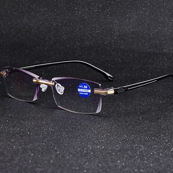 Zilead Anti Zilā Gaisma Bezrāmju Lasīšanas Brilles Sievietēm Un Vīriešiem 
 Datoru Presbyopic Ieplests Optisko Briļļu Hyperopia Brilles