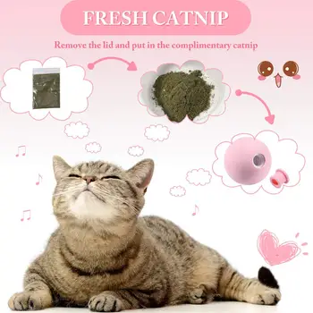3 Gab. Smart Cat Rotaļlietas Interaktīvas Bumbu Catnip Kaķu Apmācības Rotaļlietas Pet Spēlējot Bumbu Pet Pīkstošs Piederumi Produkti Rotaļlieta Kaķiem Kaķēns