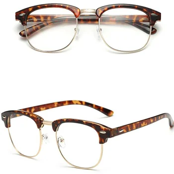 Retro Classic Skaidrs, Objektīvs Nerd Rāmji, Brilles Vīrieši Sievietes Brilles Vintage Pusē Metāla Briļļu Rāmis Modes Paredzēti