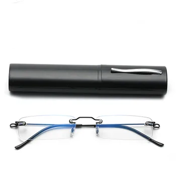Pildspalvu Turētājs Anti-zila Gaisma bez Robežām Modes vecuma tālredzība Brilles Portatīvo ar Anti-fall HD Retro Lasīšanas Brilles +1.0 ~ +4.0