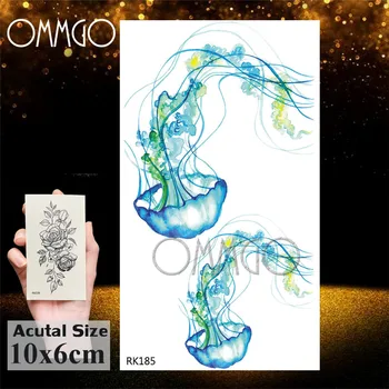 OMMGO Mazo Karikatūras Krāsains Zirdziņš Pagaidu Tetovējumiem Sievietēm Ūdensizturīgs Tatoos Bērniem Uzlīme Viltus Zaļā Tetovējumu Grāmatu Māksla