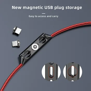 VYOPBC Magnētisko Kabeļu Kontaktspraudņi Gadījumā Micro USB Type C Pārnēsājamo Uzglabāšanas Kaste 3 in 1 Magnētisko Plug Gadījumā Savienotājs Vadītājs Konteineru