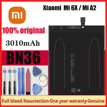 Sākotnējā Tālruņa Akumulatora Mi6X MiA2 Akumulatora Xiaomi Mi 6X A2 BN36 Baterijas ar Mazumtirdzniecības Iepakojuma Bateria par Xiaomi Mi6X MiA2