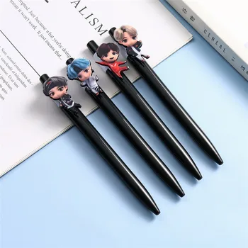 JAUNAJĀM KOREJAS Kpop Bangtan Zēni Tinytan Kancelejas preces Lodīšu Pildspalvas Melnu Tinti Ballpen Pilot Pen Biroja, Skolas Rakstīšanas Piederumi Instrumenti