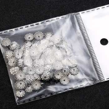7mm Nerūsējošā Tērauda Ziedu pērlīšu cepurītes Distances Krelles Neckalace Sastāvdaļas DIY Rotaslietas Pieņemšanas Aproce Secinājumi Piederumi