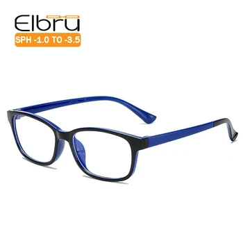 Ebru Retro Kārtu Tuvredzība Brilles Rāmis Sievietēm Zilā Filmas Optisko Briļļu Rāmji Gatavo Tuvredzīgs Aizsargbrilles Dioptriju -1.0~3.5