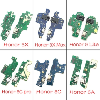 Uzlādēšana caur USB Ports Micro Dock Savienotājs Ar Mikrofonu, Lai Huawei Honor 8 9 10 Lite 5c 5X 6X 7X 8X Max 8.C 8.A P Smart Remonts