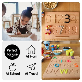 Koka Montessori Alfabēta Meklēšanu Izziņas Valdes Mācību Prakses Vēstules Matemātikas Rakstīšanas Praksi ar Koka Pildspalvas Rotaļlietas Bērniem