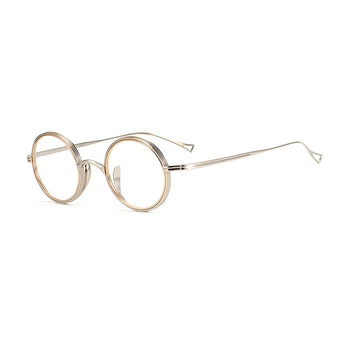Ir 2021. Titāna Vintage Kārta Recepšu Brilles Rāmis Vīriešu Optisko Tuvredzība Brilles Sievietēm Viegls Luksusa Zīmolu Brilles