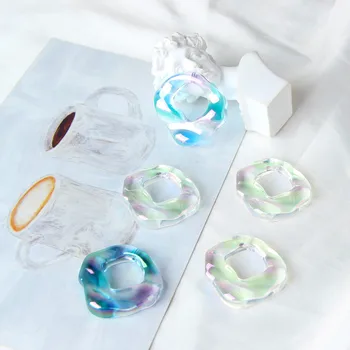 Sapņains krāsu aplis krāsots stikls sajūta, Kulons Auskari DIY plāksteri rotaslietas, aksesuāri self-made Auskari materiāli 4gab