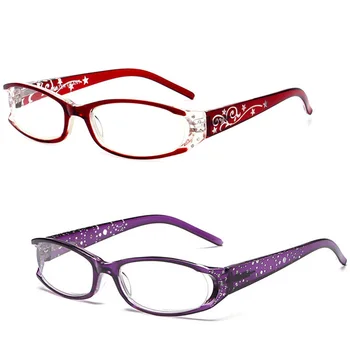 Zilead Luksusa Dāma Rhinestone Anti-Radiācijas Lasīšanas Brilles Sievietēm Anti-Noguruma vecuma tālredzība Glāzes par Sieviešu+1.0...+4.0 Modes