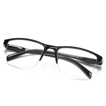 Jaunu Vintage Sievietēm, Vīriešiem, Daļēji-dioptriju Lasīšanas Brilles Tālredzības Vīriešu Briļļu Unisex Pusi Briļļu Rāmis +1.0 Līdz +4.0