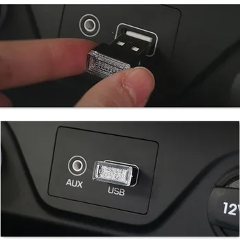 Auto Mini USB LED Interjera Dekoratīvie Gaismas chery tiggo 3 5 līdz 2016. A3 QQ A5 A1 Amuletu A13 E5 PAR great wall/lifan/ byd