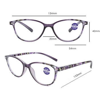 +1.0 1.5 2.0 2.5 3.0 3.5 4.0 Dioptriju Lasīšanas Brilles Vīriešiem Sievietēm Unisex Brilles Retro Anti-Zila Gaisma Vecuma Tālredzība Brilles
