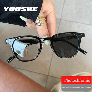 YOOSKE Photochromic Brilles Sievietēm, Vīriešiem Anti Zilās Gaismas Rāmji, Brilles Optisko Datoru, Briļļu Laukumā Unisex Saulesbrilles UV400