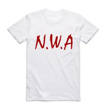 Modes Vīrieši Drukāt, N. W. Straight Outta Compton T Krekls O-veida Kakla Īsām Piedurknēm Vasaras NWA Hip Hop Atdzist Streetwear Top Tee Laupījums