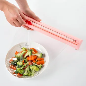ABS Virtuves Plastmasas Piekļauties Wrap Dozatoru Pārtikas Produktu Griezējs Konservants Filmu Kuteris Piekļauties Virtuves Rīki Iesaiņojamā Plēve Turētājs
